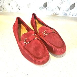 Isaac Mizrahi Live Burgundy Suede 12W Loafers
